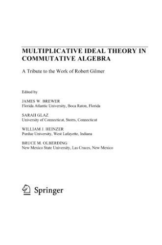 خرید و دانلود نسخه کامل کتاب Multiplicative ideal theory in commutative algebra: a tribute to the work of Robert Gilmer