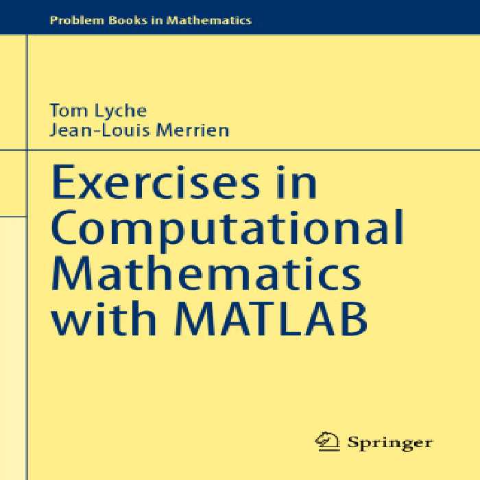 خرید و دانلود نسخه کامل کتاب Exercises in Computational Mathematics with MATLAB