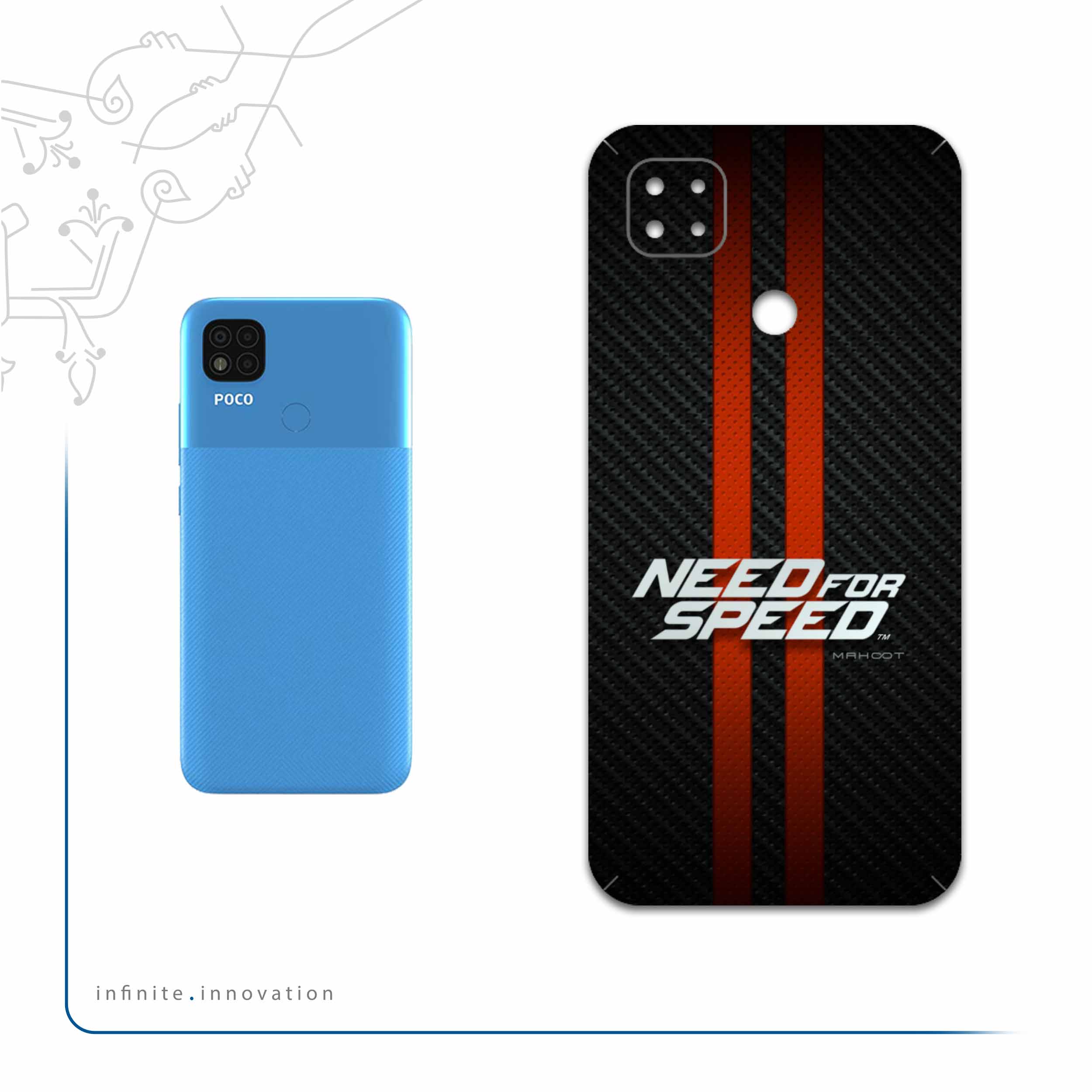 برچسب پوششی ماهوت مدل Need-for-Speed-Game مناسب برای گوشی موبایل شیائومی Poco C31