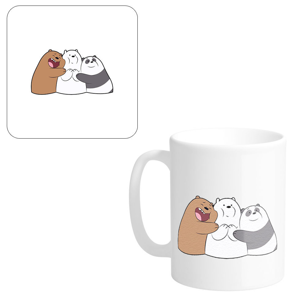 ماگ مدل خرس های آزاد کد 3600 به همراه زیرلیوانی