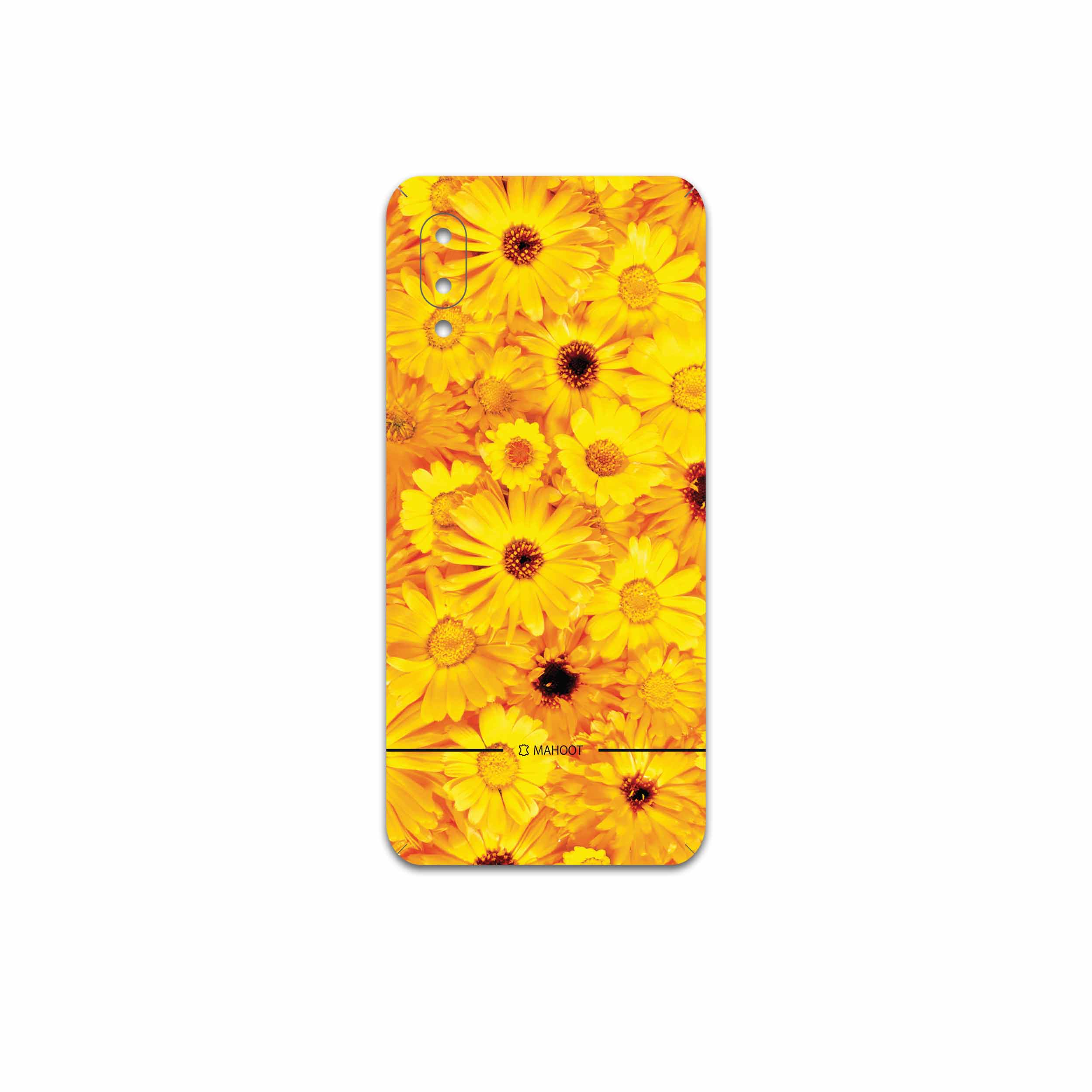 برچسب پوششی ماهوت مدل Yellow-Flower مناسب برای گوشی موبایل سامسونگ Galaxy M02