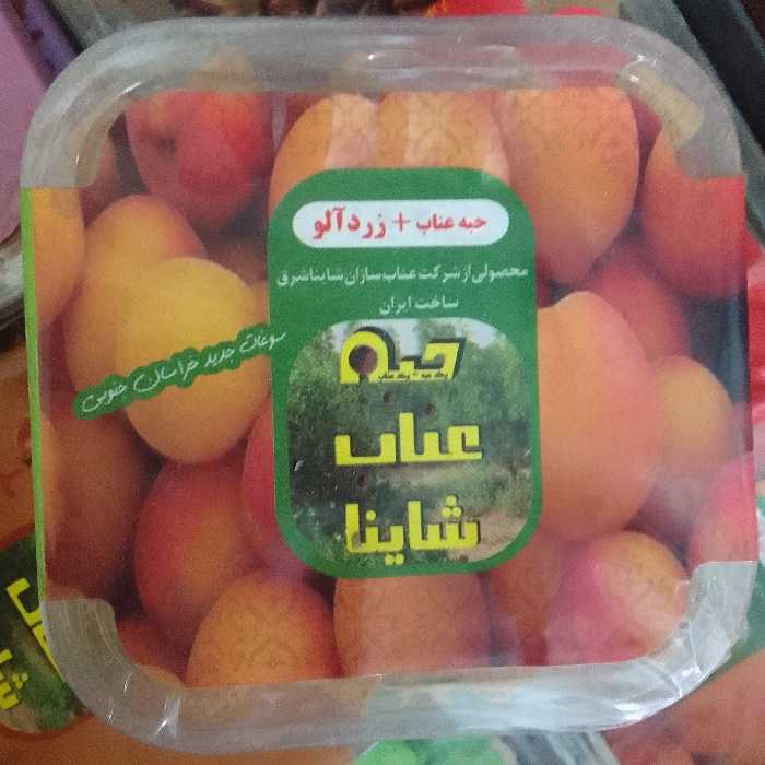 حبه عناب و زردآلو شاینا با وزن 160 گرم دارای سیب سلام
