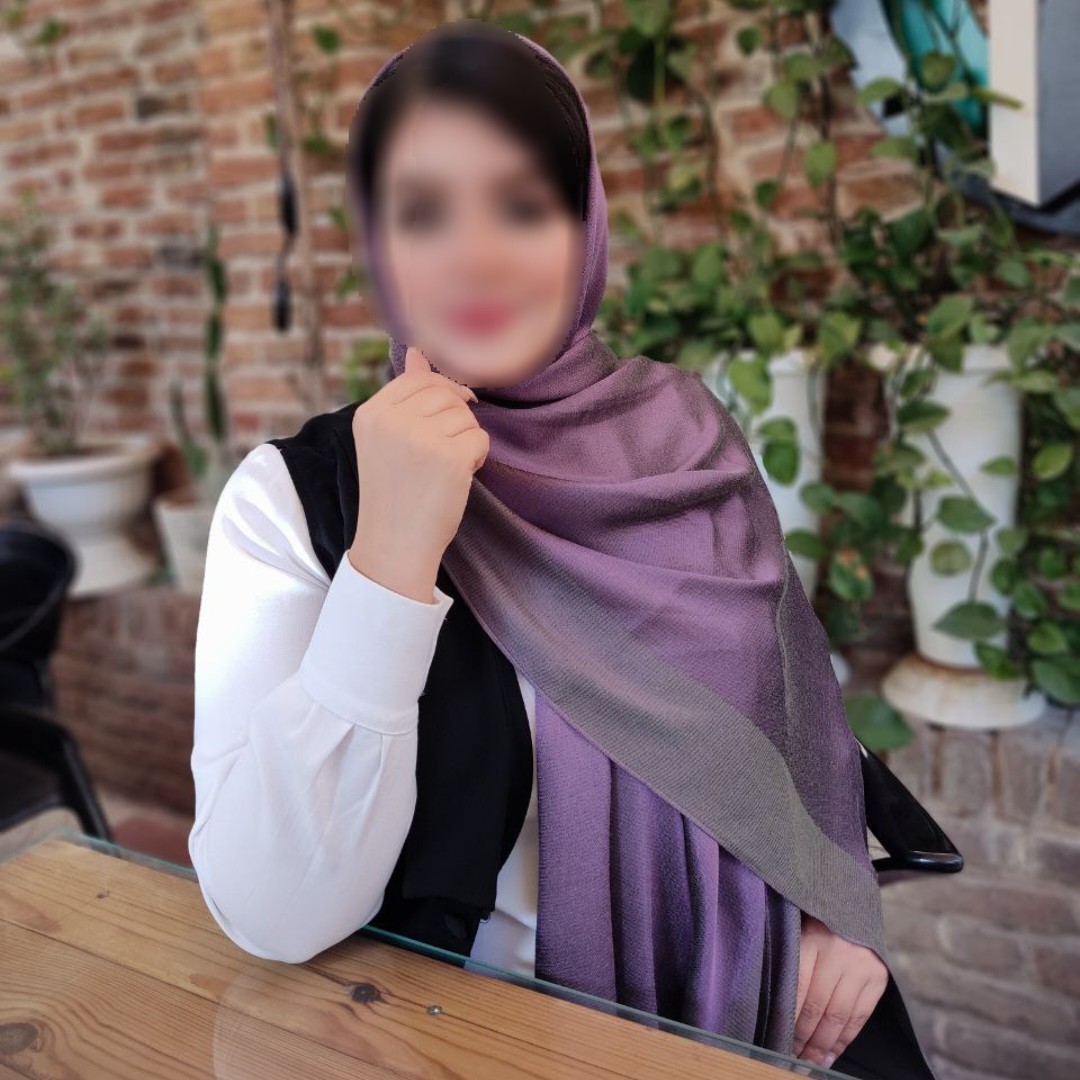 شال لمه دار بامبو دورو دو رنگ مات و براق بنفش سبز ارسال رایگان