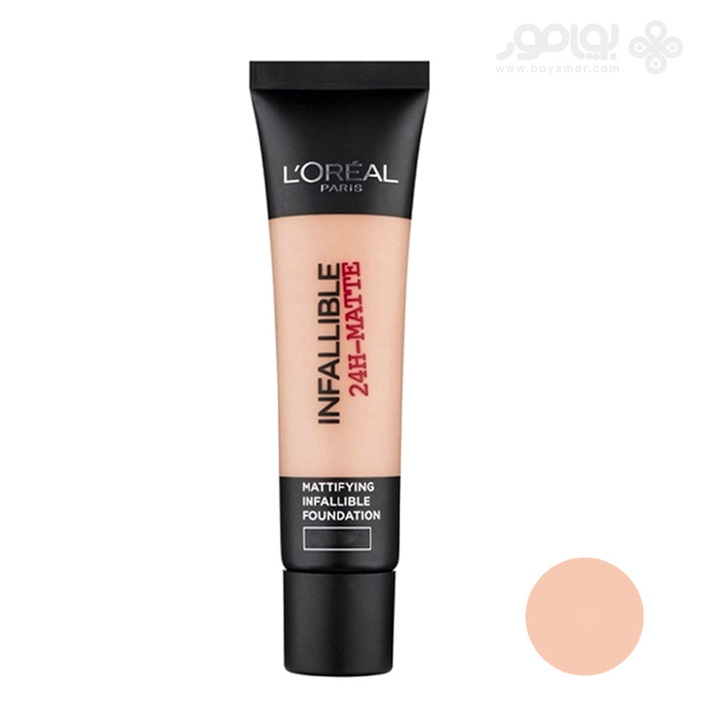 کرم پودر لورال تیوپی سری Infallible 24H Matte شماره 12