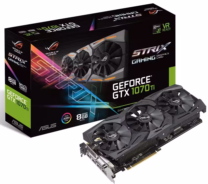 کارت گرافیک ایسوس مدل راگ استریکس جی تی ایکس 1070 تی آی با حافظه 8 گیگابایت