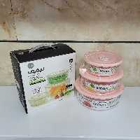 ست ظرف شیشه ای وکیومی تاریخ دار برند لیمون