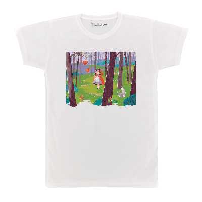 تی شرت آستین کوتاه بچگانه پرمانه طرح شنل قرمزی کد pmt.6276