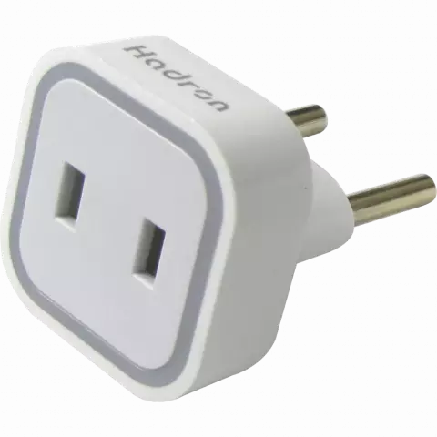 تبدیل دو شاخه برق هادرون مدل A08 مجهز به محافظ surge