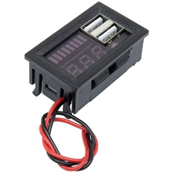 ماژول نمایشگر سطح شارژ باتری اسیدی روپنلی 12V دارای 2 خروجی USB