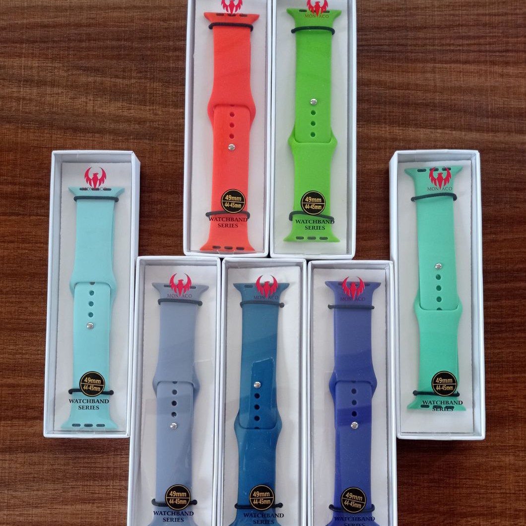 بند ساعت هوشمند سیلیکونی مدل موناکو،کیفیت عالی،مول 44 45 49 تمامی رنگهای عکس موجود میباشد 