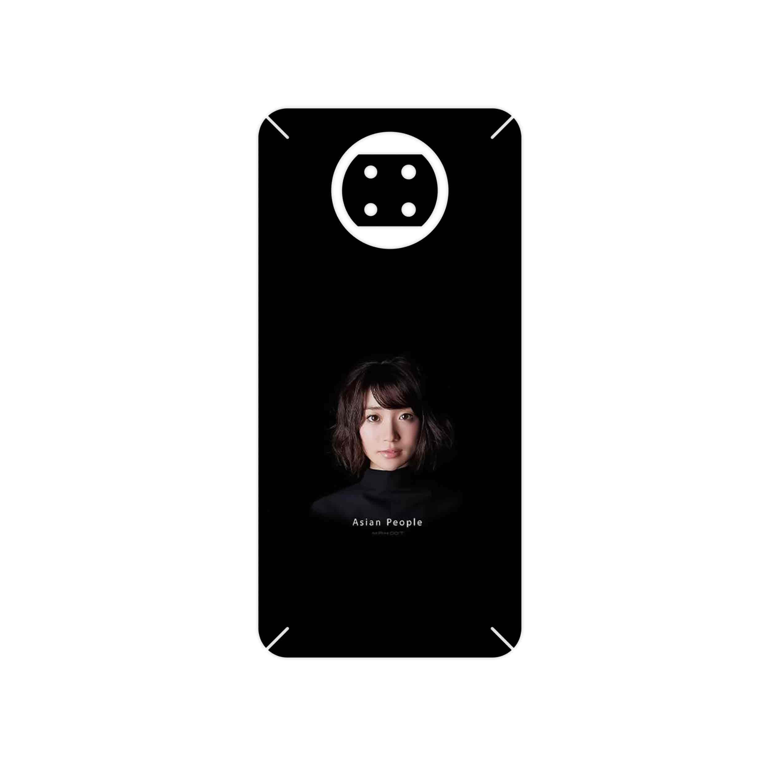 برچسب پوششی ماهوت مدل Portrait of an Asian Woman مناسب برای گوشی موبایل شیائومی Redmi Note 9T