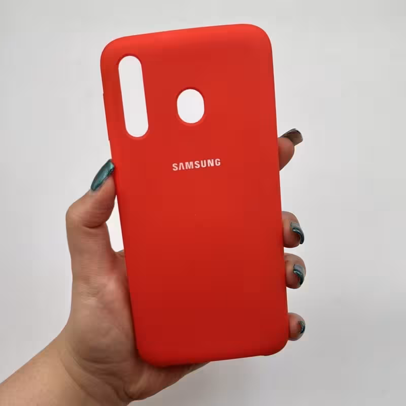 قاب گوشی Galaxy M30 سامسونگ سیلیکونی طرح ساده پایین باز قرمز کد 67520
