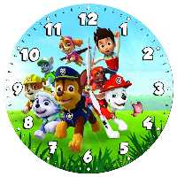 ساعت دیواری کودک مدل 1070G طرح سگ های نگهبان (PAW Patrol) سایز 30