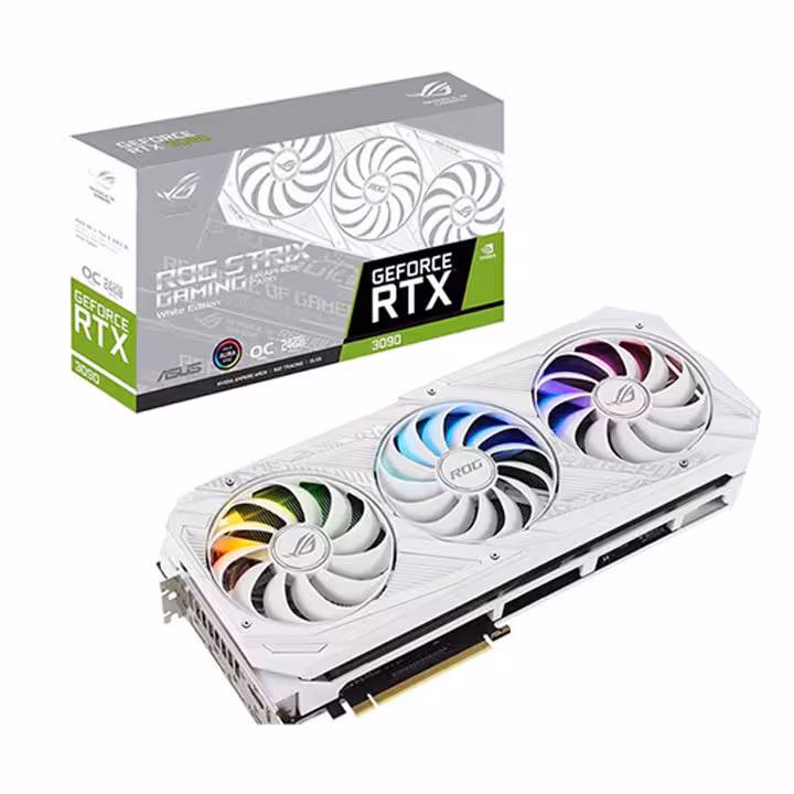 مشخصات، قیمت و خرید کارت گرافیک ایسوس مدل ASUS ROG STRIX RTX3090 24G GAMING(WHITE)