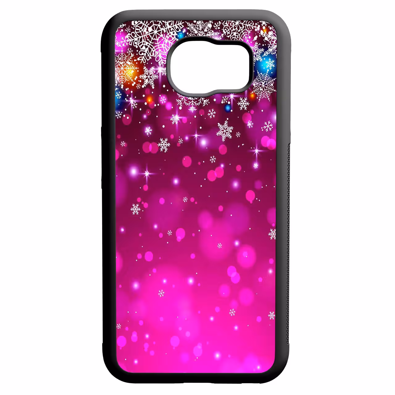 کاور طرح برف بنفش کد 110143 مناسب برای گوشی موبایل سامسونگ galaxy s6