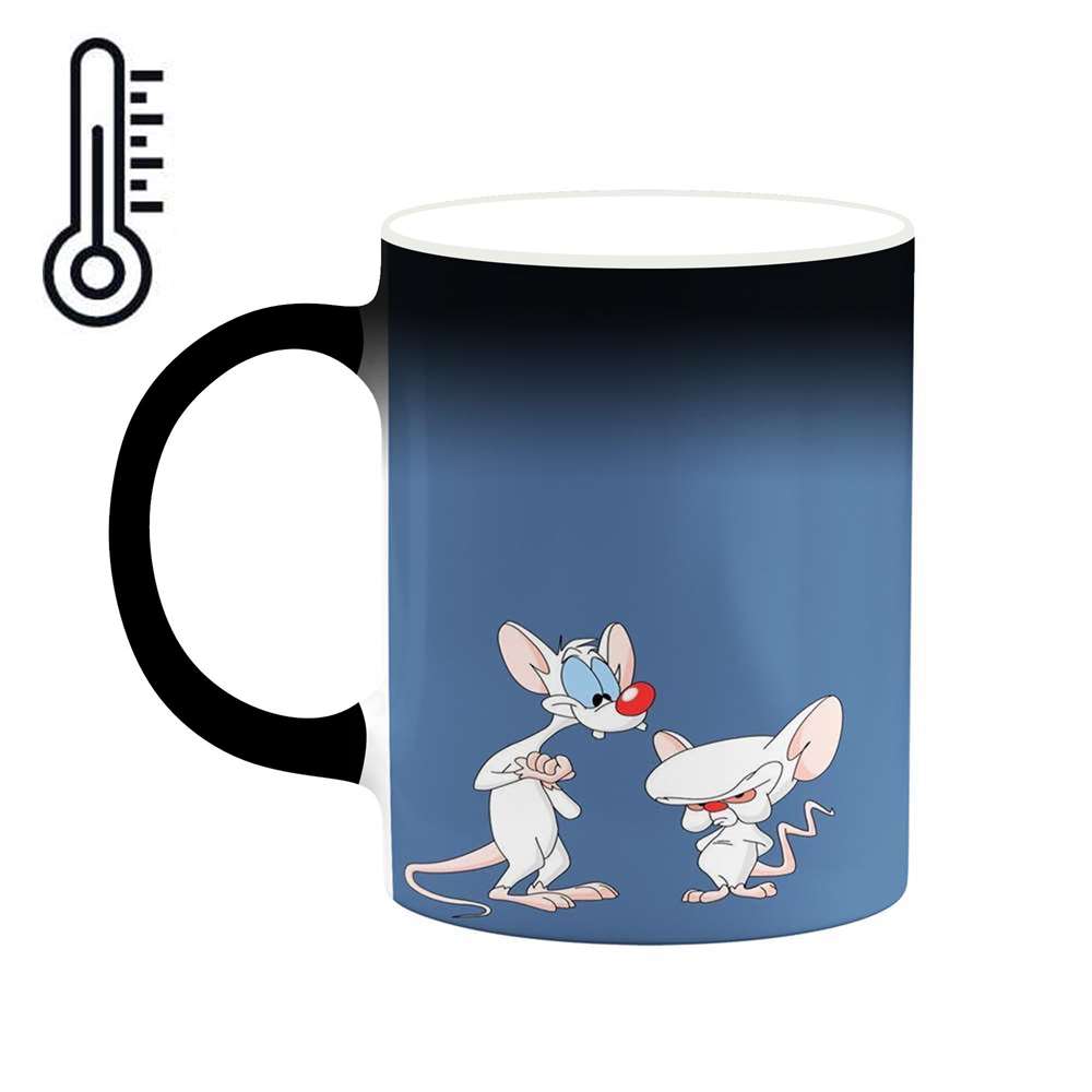 ماگ حرارتی کاکتی طرح کارتون Pinky And The Brain مدل mgh22939