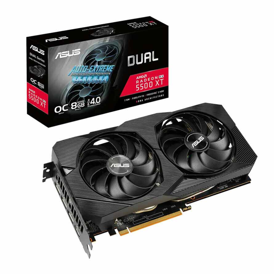 خرید کارت گرافیک ایسوس Graphics ASUS DUAL RX5500XT O8G EVO GAMING با بهترین قیمت