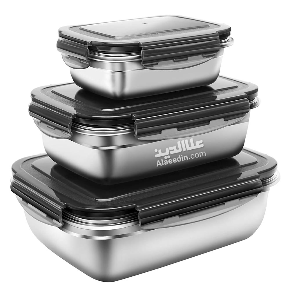 ظرف ناهار سه طبقه یونیک آلمان ظرف غذا مدرسه 3 عددی Unique