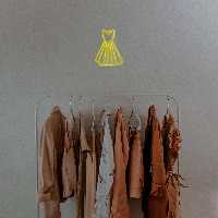 چراغ دیواری نئون دیزاین طرح Women-Clothes_YL