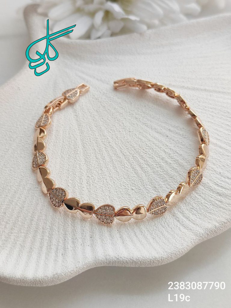 خرید دستبند طرح قلب مارک ژوپینگ کیفیت عالی رنگ ثابت کد 1216869 - ردگل