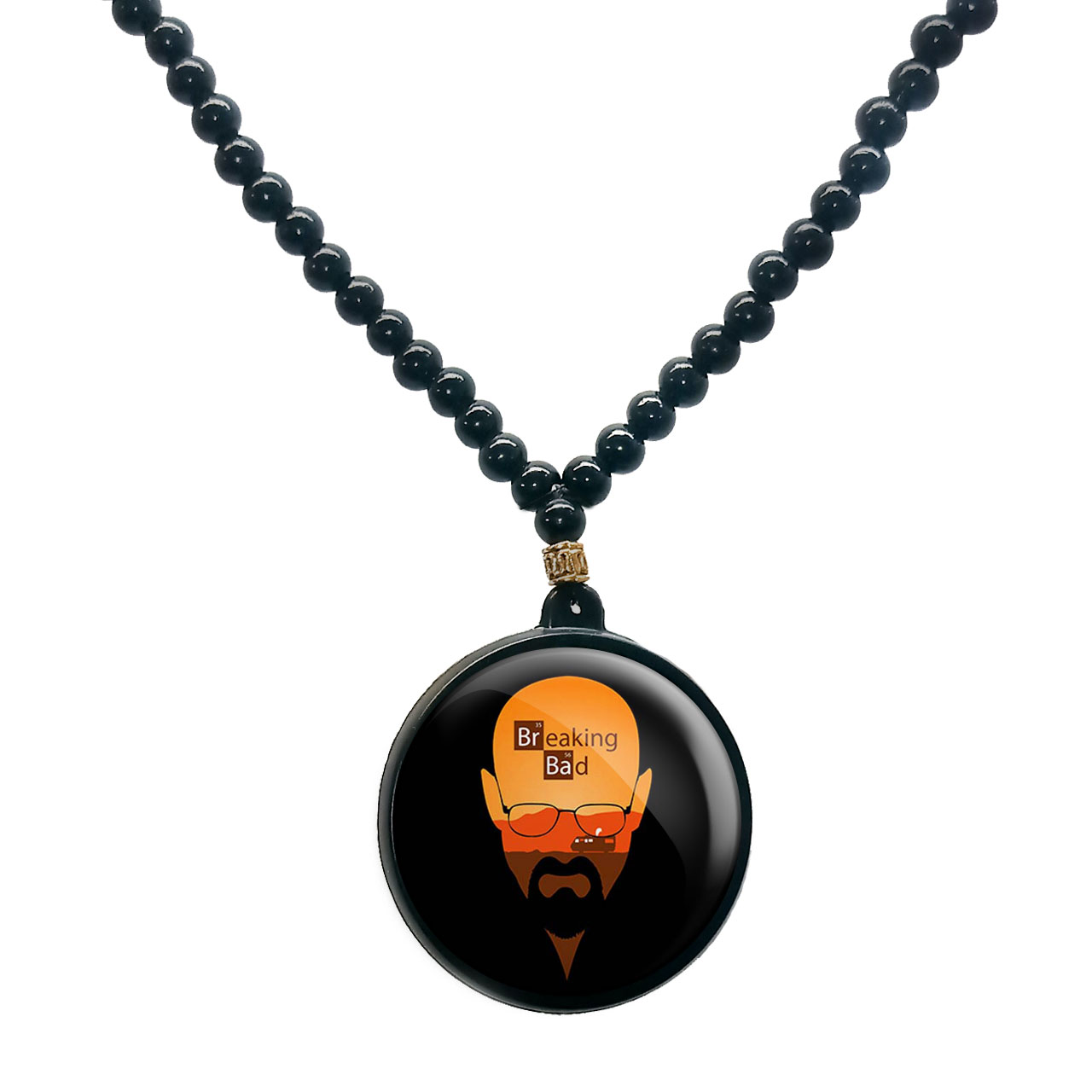 گردنبند پرمانه طرح بریکینگ بد کد pmd.7809 مدل دو طرفه