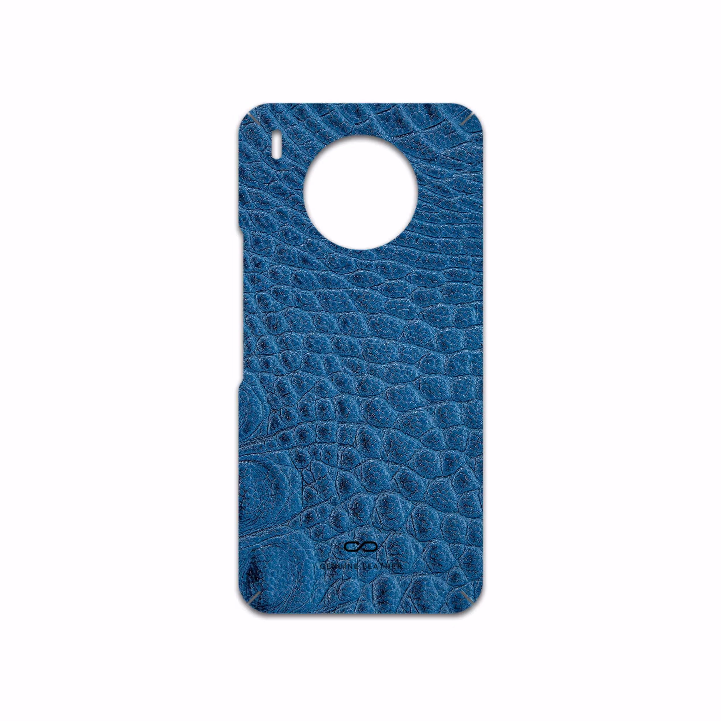 برچسب پوششی ماهوت مدل Blue-Crocodile-Leather مناسب برای گوشی موبایل آنر 50 Lite