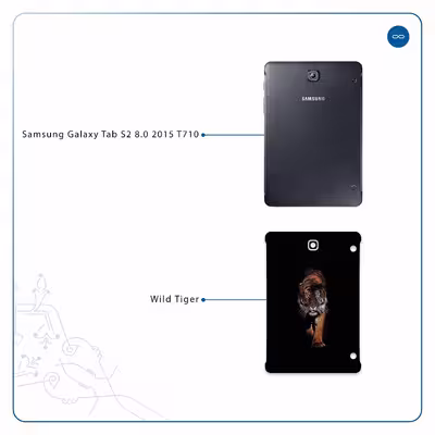 برچسب پوششی ماهوت مدل Wild Tiger مناسب برای تبلت سامسونگ Galaxy Tab S2 8.0 2015 T710