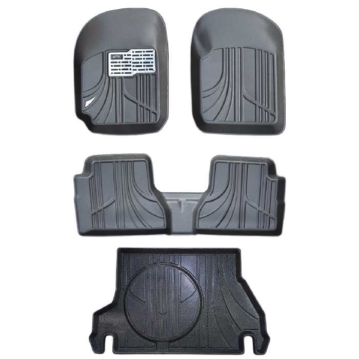 کفپوش سه بعدی خودرو مکس مدل SS-65 مناسب برای پراید 131 به همراه کفپوش سه بعدی صندوق خودرو