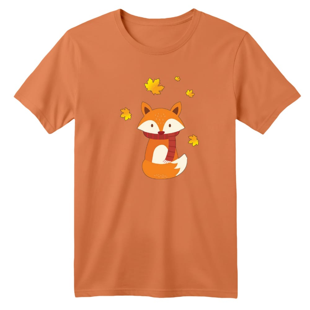 تی شرت آستین کوتاه بچگانه مدل روباه کد 5 رنگ گلبهی