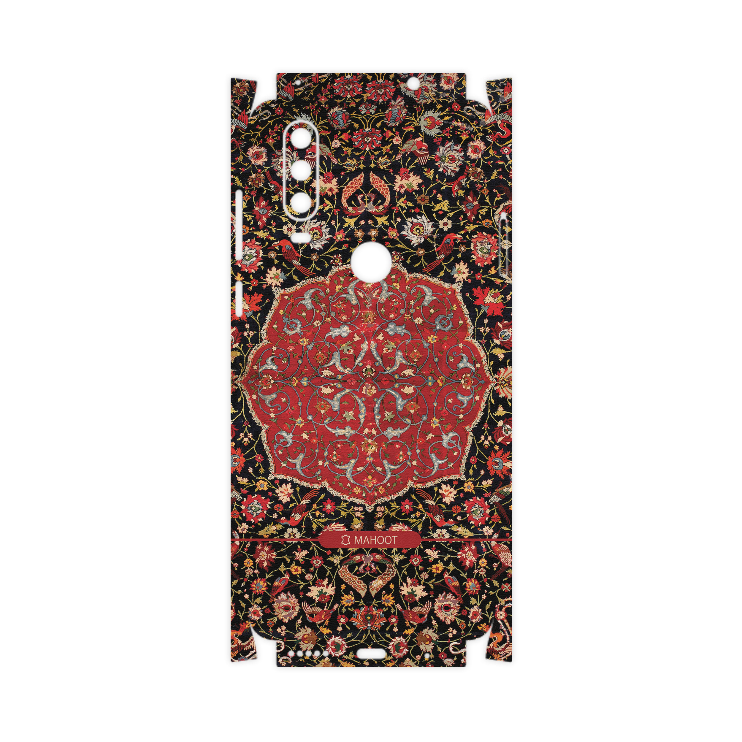 برچسب پوششی ماهوت مدل Persian-Carpet-Red-FullSkin مناسب برای گوشی موبایل موتورولا One Action