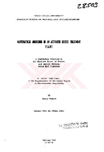 خرید و دانلود نسخه کامل کتاب Mathematical modelling of an activated sludge treatment plant