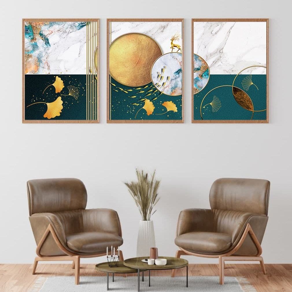 تابلو مدل ماه و برگ مجموعه سه عددی