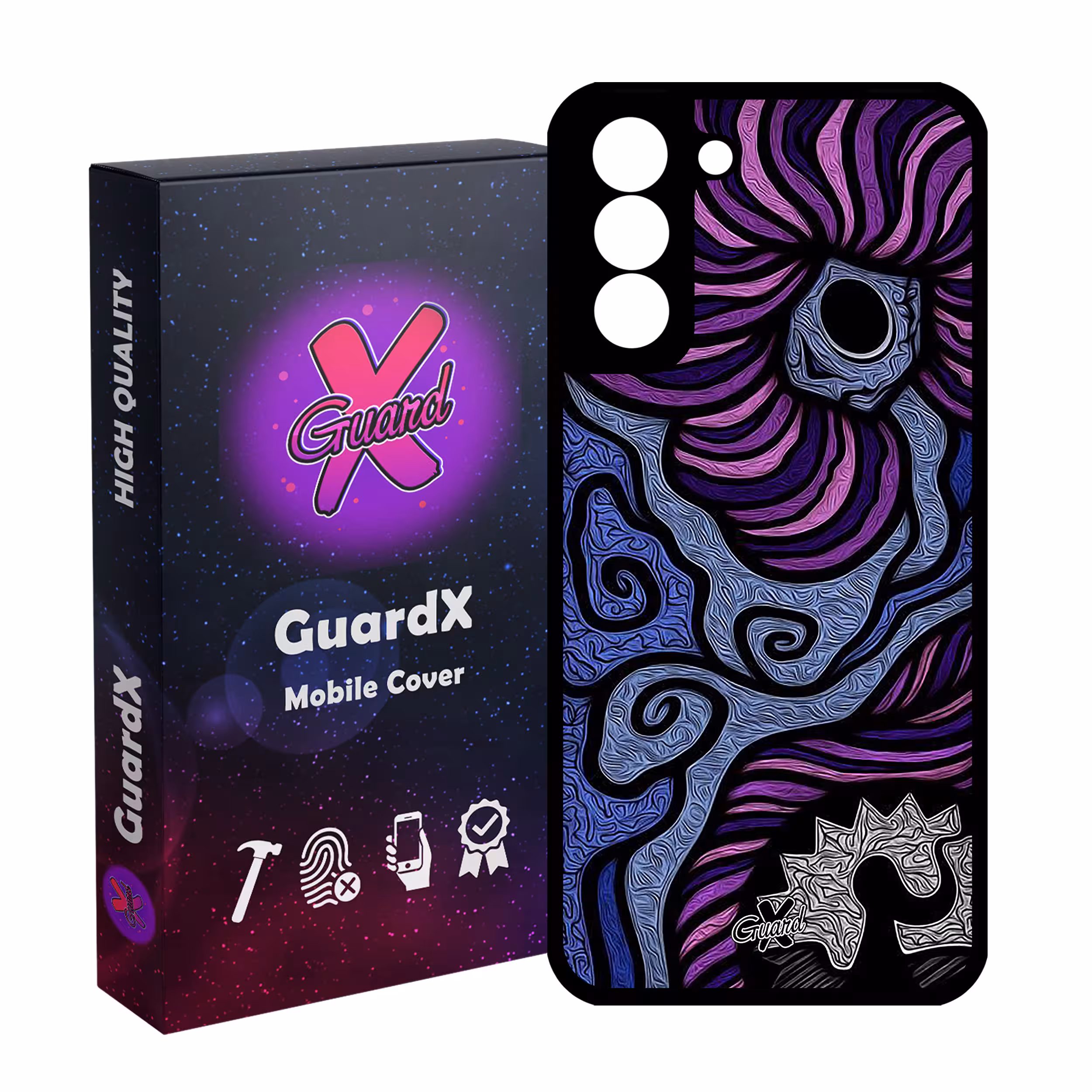 کاور گارد ایکس طرح رنگی مدل Glass10428 مناسب برای گوشی موبایل سامسونگ Galaxy S21 FE
