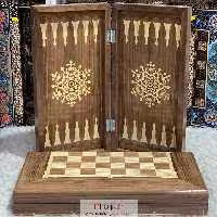 اطلاعات ، قیمت و خرید تخته نرد روکش گردو طرح 1 کد TNS553