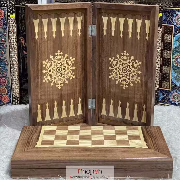 اطلاعات ، قیمت و خرید تخته نرد روکش گردو طرح 1 کد TNS553