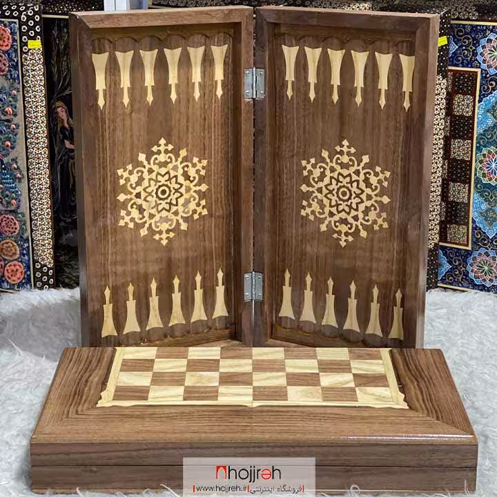 اطلاعات ، قیمت و خرید تخته نرد روکش گردو طرح 1 کد TNS553