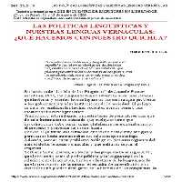 خرید و دانلود نسخه کامل کتاب Las políticas lingüísticas y nuestras lenguas vernáculas: ¿qué hacemos con nuestro quichua?