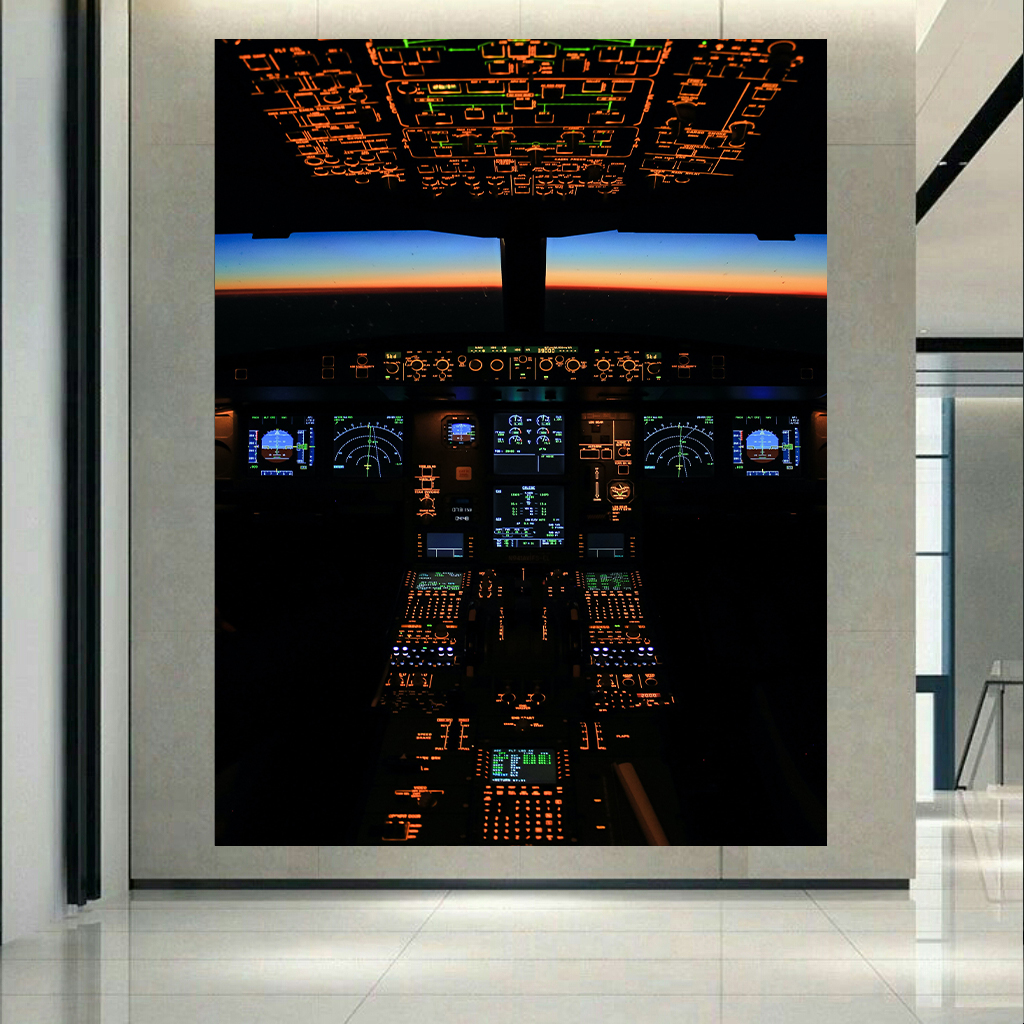 تابلو بوم طرح هواپیما مدل کابین خلبان کد AR2785