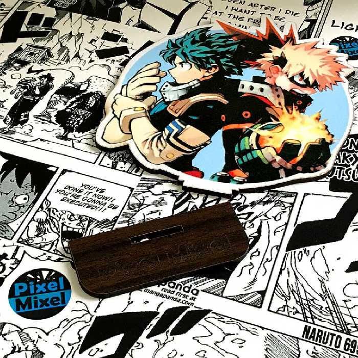 استند رومیزی پیکسل میکسل مدل انیمه مای هیرو آکادمیا میدوریا و باکوگو