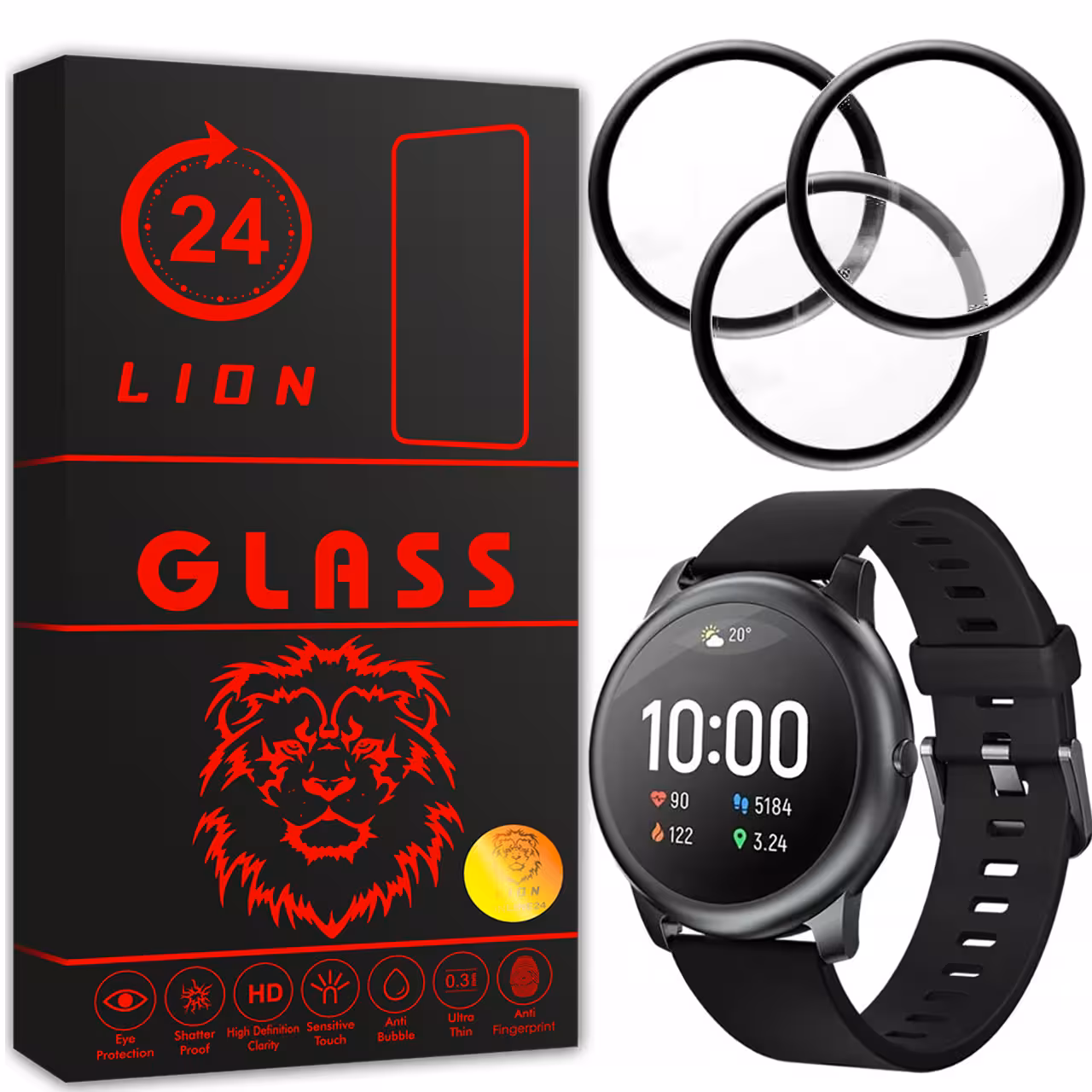 محافظ صفحه نمایش لاین مدل RT007 مناسب برای ساعت هوشمند شیایومی Smart Watch Haylou Solar LS05 بسته سه عددی