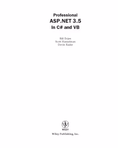 خرید و دانلود نسخه کامل کتاب Professional ASP.NET 3.5 in C Sharp and Visual Basic