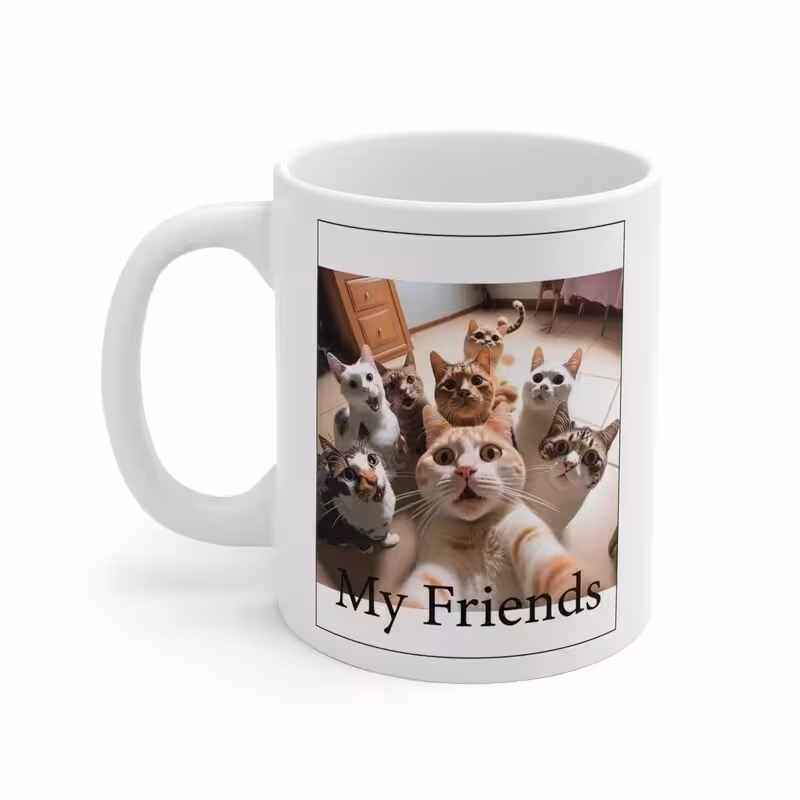 ماگ طرح گربه Cat مدل NM1225