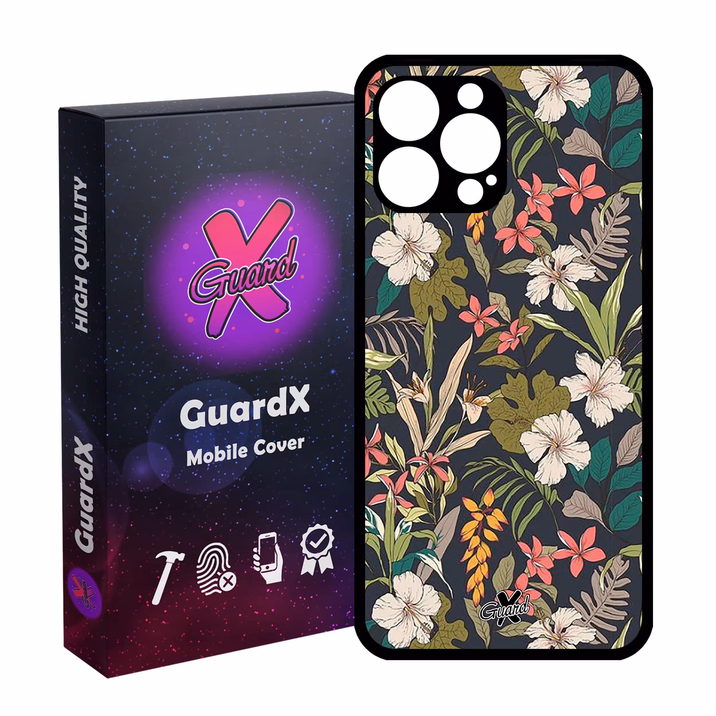کاور گارد ایکس طرح گل مدل Glass10222 مناسب برای گوشی موبایل اپل iPhone 13 Pro Max