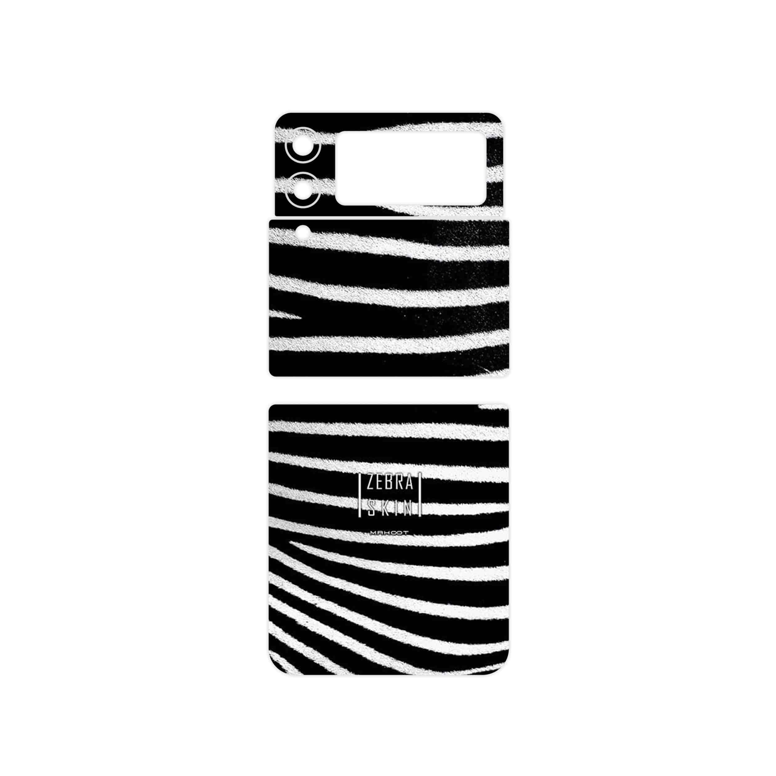 برچسب پوششی ماهوت مدل Zebra Skin مناسب برای گوشی موبایل سامسونگ Galaxy Z Flip3 5G