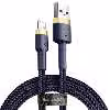 کابل تبدیل USB به لایتنینگ باسئوس مدل Calklf Blue Gold 2.4A طول 1 متر