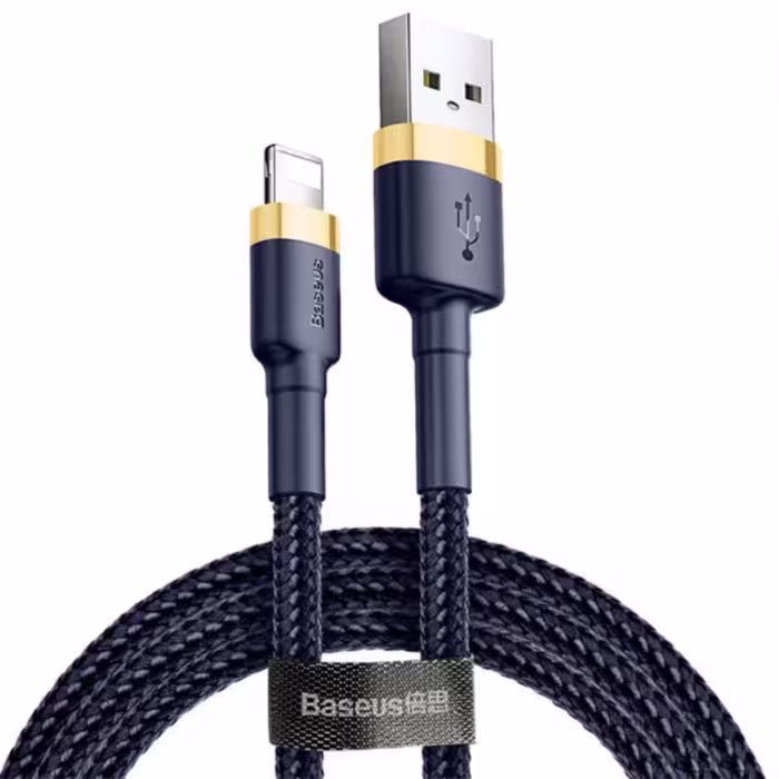 کابل تبدیل USB به لایتنینگ باسئوس مدل Calklf Blue Gold 2.4A طول 1 متر