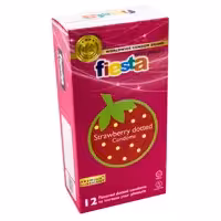 کاندوم فیستا مدل Strawberry Dotted بسته 12 عددی