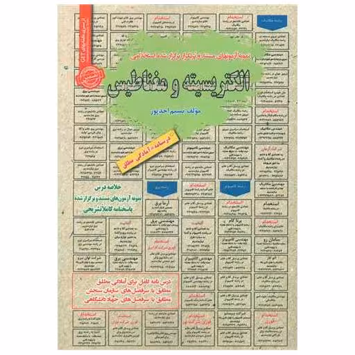 کتاب نمونه آزمونهای استخدامی الکتریسیته و مغناطیس اثر نسیم احد پور