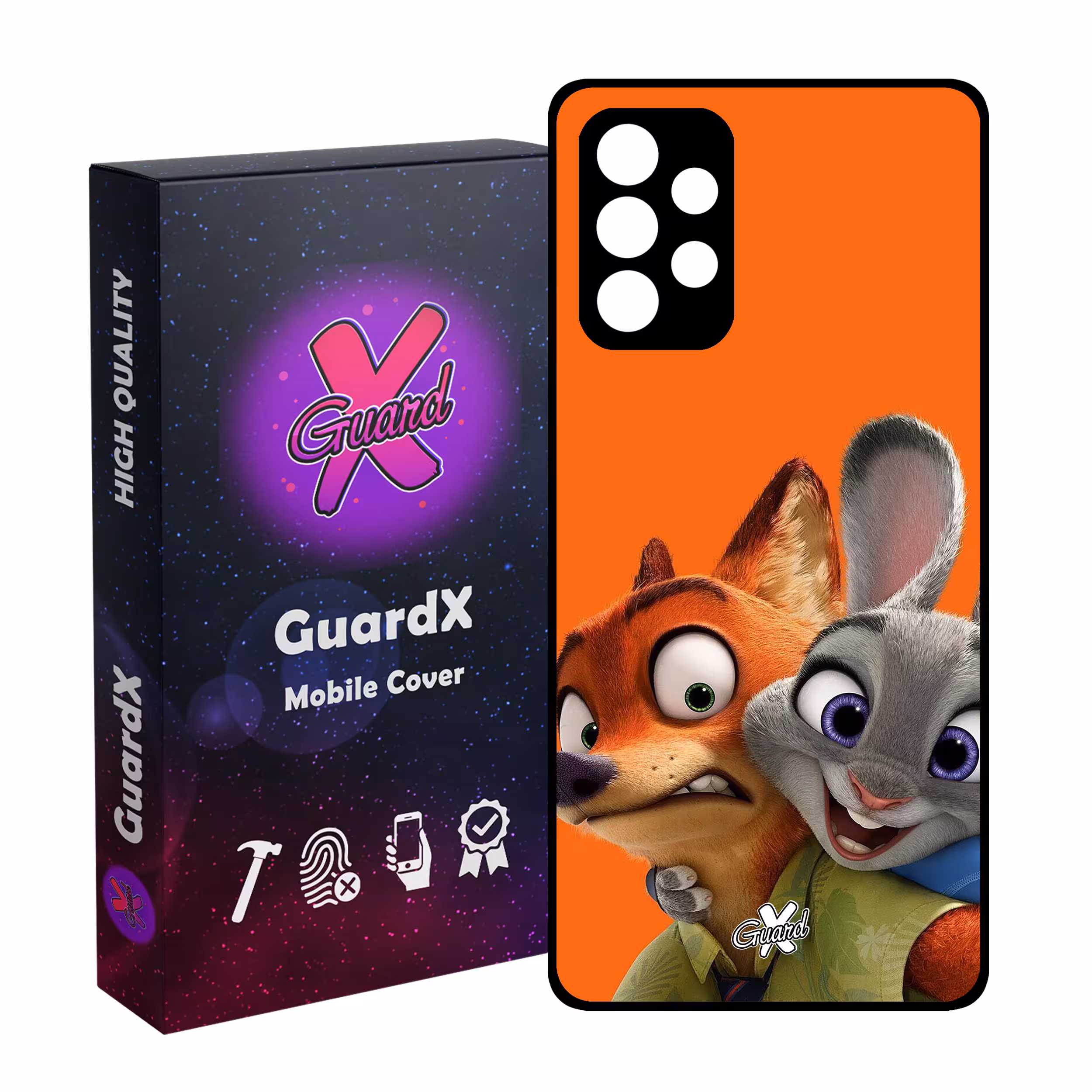 کاور گارد ایکس طرح Zootopia مدل Glass10047 مناسب برای گوشی موبایل سامسونگ Galaxy A52s