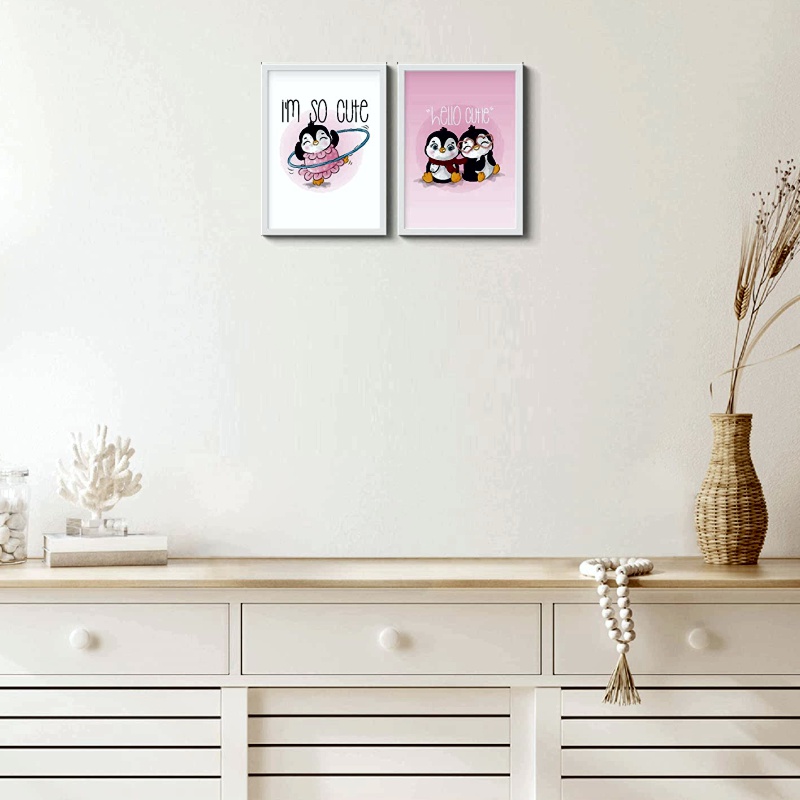 تابلو آبرنگ من خیلی زیبا هستم مجموعه 2 عددی